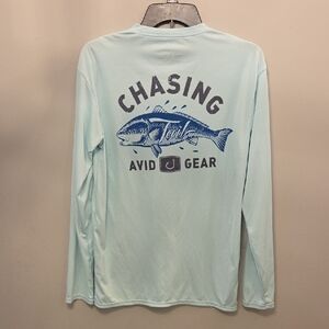 Avid Gear Light Blue Long Sleeve Shirt Moisture Wicking UVsun Protection Mens SM